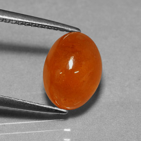 4.74캐럿 천연 만다린 오렌지 스페사르타이트 가넷, 타원형 컷, 10.2×7.5 mm, 투명한