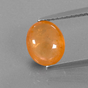 2.92캐럿 천연 만다린 오렌지 스페사르타이트 가넷, 투명한, 8.6×7.1 mm, 투명/반투명