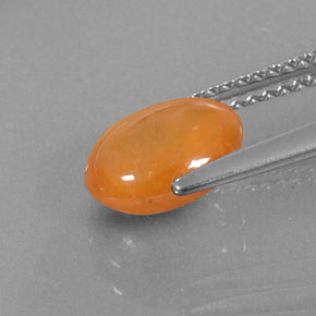 2.92캐럿 천연 만다린 오렌지 스페사르타이트 가넷, 투명한, 8.6×7.1 mm, 투명/반투명