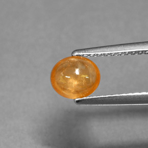 1.01캐럿 천연 오렌지 스페사르타이트 가넷, 투명한, 6.2×5.4 mm, 투명/반투명