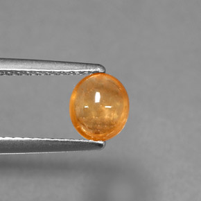 1.01캐럿 천연 오렌지 스페사르타이트 가넷, 투명한, 6.2×5.4 mm, 투명/반투명