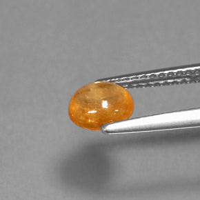 1.01캐럿 천연 오렌지 스페사르타이트 가넷, 투명한, 6.2×5.4 mm, 투명/반투명