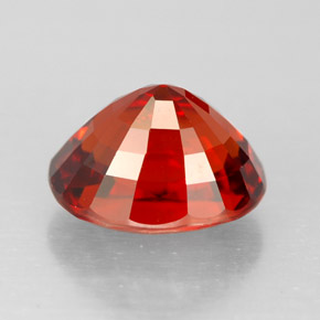 3.18캐럿 천연 오렌지 레드 스페사르타이트 가넷, 타원형 컷, 8.8×7.1 mm, VVS-VS