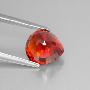 3.32캐럿 천연 레드 오렌지 스페사르타이트 가넷, 배 모양, 8.5×8.1 mm, VVS-VS
