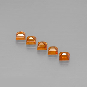 캐럿 천연 만다린 오렌지 스페사르타이트 가넷 보석, 스퀘어, 3.3×3.2 mm, VS