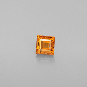 0.33캐럿 천연 만다린 오렌지 스페사르타이트 가넷, 스퀘어, 3.5×3.5 mm, VS