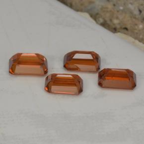2.73캐럿 천연 앰버 오렌지 스페사르타이트 가넷 보석, 에메랄드 컷, 5.9×4 mm, VVS-VS
