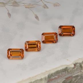 2.37캐럿 천연 Medium Orange  스페사르타이트 가넷 보석, 에메랄드 컷, 6×3.9 mm, VVS-VS