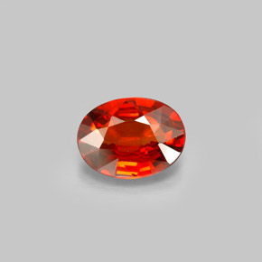 2.17캐럿 천연 오렌지 레드 스페사르타이트 가넷, 타원형 컷, 9.2×7 mm, VVS-VS