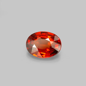 2.17캐럿 천연 오렌지 레드 스페사르타이트 가넷, 타원형 컷, 9.2×7 mm, VVS-VS