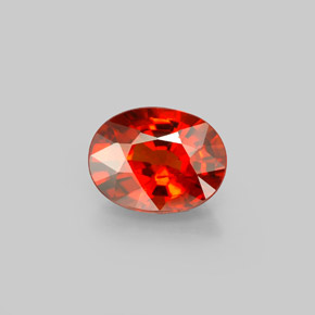 2.49캐럿 천연 오렌지 레드 스페사르타이트 가넷, 타원형 컷, 8.9×7 mm, VS