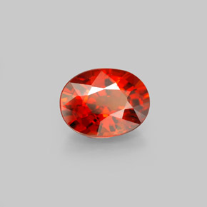 2.49캐럿 천연 오렌지 레드 스페사르타이트 가넷, 타원형 컷, 8.9×7 mm, VS