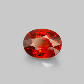 2.60캐럿 천연 오렌지 레드 스페사르타이트 가넷, 타원형 컷, 9.2×7.1 mm, VS