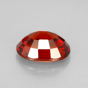 3.77캐럿 천연 오렌지 레드 스페사르타이트 가넷, 타원형 컷, 10.2×8.2 mm, VS