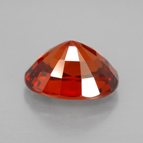 4.14캐럿 천연 오렌지 레드 스페사르타이트 가넷, 타원형 컷, 10.2×8.2 mm, VS