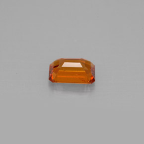 0.71캐럿 천연 만다린 오렌지 스페사르타이트 가넷, 에메랄드 컷, 6.1×4 mm, VVS-VS