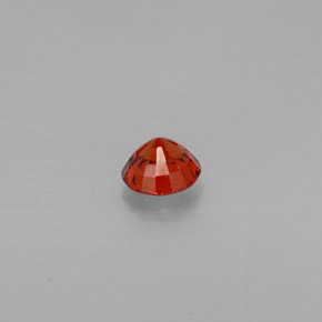 0.80캐럿 천연 레드 오렌지 스페사르타이트 가넷, 라운드 컷, 5.24 mm, VVS
