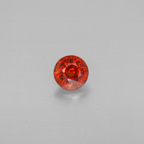 0.85캐럿 천연 레드 오렌지 스페사르타이트 가넷, 라운드 컷, 5.24 mm, VVS
