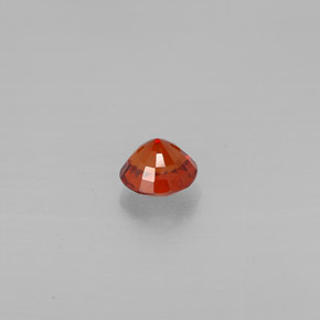 0.85캐럿 천연 레드 오렌지 스페사르타이트 가넷, 라운드 컷, 5.24 mm, VVS