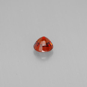 0.86캐럿 천연 레드 오렌지 스페사르타이트 가넷, 라운드 컷, 5.11 mm, VVS-VS