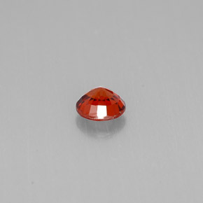 0.80캐럿 천연 레드 오렌지 스페사르타이트 가넷, 라운드 컷, 5.20 mm, VVS-VS