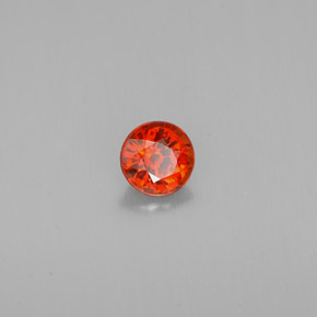 0.74캐럿 천연 만다린 오렌지 스페사르타이트 가넷, 라운드 컷, 5.10 mm, VVS-VS