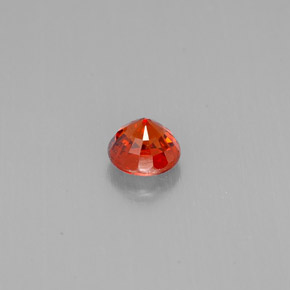 1.12캐럿 천연 레드 오렌지 스페사르타이트 가넷, 라운드 컷, 5.63 mm, VVS-VS