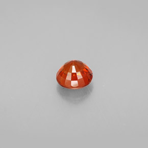 0.92캐럿 천연 만다린 오렌지 스페사르타이트 가넷, 라운드 컷, 5.23 mm, VVS-VS