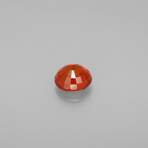 0.87캐럿 천연 만다린 오렌지 스페사르타이트 가넷, 라운드 컷, 5.37 mm, VVS-VS