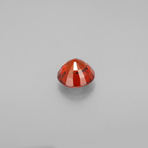 0.89캐럿 천연 레드 오렌지 스페사르타이트 가넷, 라운드 컷, 5.34 mm, VVS-VS