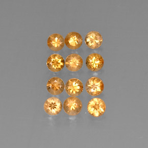 캐럿 천연 주황색 스페사르타이트 원사 보석, 라운드 컷, VVS-VS