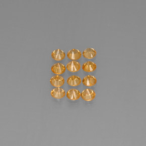 캐럿 천연 주황색 스페사르타이트 원사 보석, 라운드 컷, VVS-VS