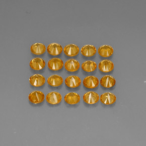 캐럿 천연 오렌지 스페사르타이트 가넷 보석, 라운드 컷, 3.41 mm, VVS-VS
