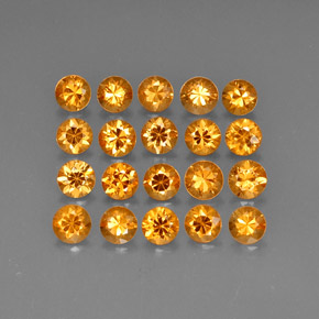 캐럿 천연 오렌지 스페사르타이트 가넷 보석, 라운드 컷, 3.40 mm, VVS-VS