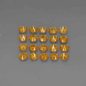 캐럿 천연 오렌지 스페사르타이트 가넷 보석, 라운드 컷, 3.40 mm, VVS-VS