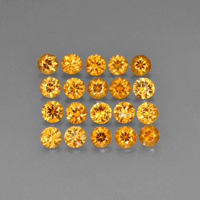 캐럿 천연 오렌지 스페사르타이트 가넷 보석, 라운드 컷, 3.42 mm, VVS-VS