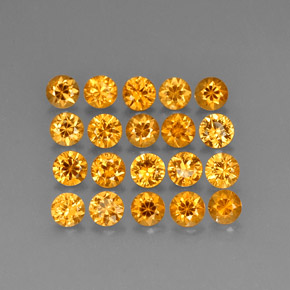 캐럿 천연 오렌지 스페사르타이트 가넷 보석, 라운드 컷, 3.42 mm, VVS-VS