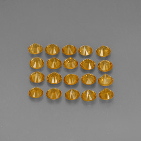 캐럿 천연 오렌지 스페사르타이트 가넷 보석, 라운드 컷, 3.42 mm, VVS-VS