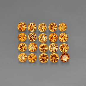 캐럿 천연 오렌지 스페사르타이트 가넷 보석, 라운드 컷, 3.60 mm, VVS-VS