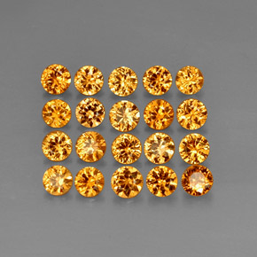캐럿 천연 오렌지 스페사르타이트 가넷 보석, 라운드 컷, 3.60 mm, VVS-VS