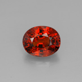 2.43캐럿 천연 레드 오렌지 스페사르타이트 가넷, 타원형 컷, 8.3×6.8 mm, VVS-VS
