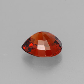 2.90캐럿 천연 레드 오렌지 스페사르타이트 가넷, 배 모양, 8.9×7.7 mm, VVS