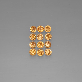 캐럿 천연 오렌지 스페사르타이트 가넷 보석, 라운드 컷, 2.73 mm, VVS-VS