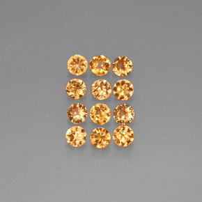 캐럿 천연 오렌지 스페사르타이트 가넷 보석, 라운드 컷, 2.73 mm, VVS-VS