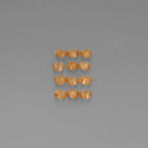 캐럿 천연 오렌지 스페사르타이트 가넷 보석, 라운드 컷, 2.77 mm, VVS-VS