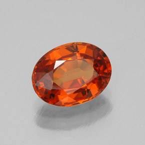 1.80캐럿 천연 레드 오렌지 스페사르타이트 가넷, 타원형 컷, 8.1×6.1 mm, VVS-VS