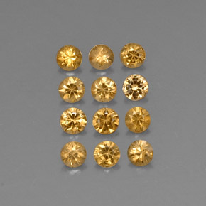 캐럿 천연 오렌지 스페사르타이트 가넷 보석, 라운드 컷, 2.75 mm, VVS-VS