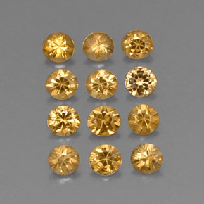 캐럿 천연 오렌지 스페사르타이트 가넷 보석, 라운드 컷, 2.75 mm, VVS-VS