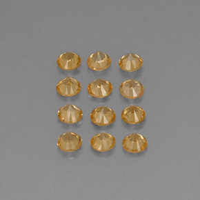 캐럿 천연 오렌지 스페사르타이트 가넷 보석, 라운드 컷, 2.75 mm, VVS-VS