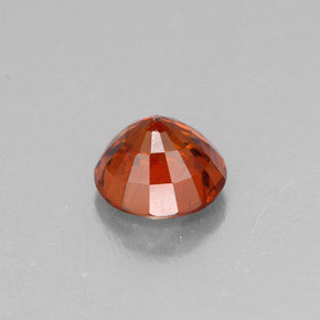 0.76캐럿 천연 레드 오렌지 스페사르타이트 가넷, 라운드 컷, 5.11 mm, VVS-VS
